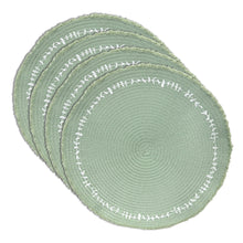 Load image into Gallery viewer, Dainty Home Petals 15" Round Woven Placemats Set of 4 - Durable and Non-Slip Table Mats