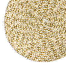 Load image into Gallery viewer, Dainty Home Kaleidoscope 15" Round Woven Placemats with Metallic Thread, Set of 4 – Durable & Reversible