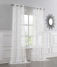 Load image into Gallery viewer, Dainty Home Lindsey Linen Textured Metallic Light Filtering Grommet Curtain Panel Pair