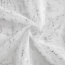 Load image into Gallery viewer, Dainty Home Lindsey Linen Textured Metallic Fabric Shower Curtain with 12 Matching Hooks 70" x 72"