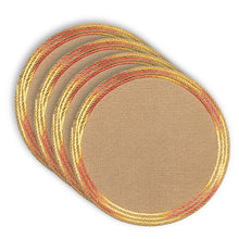 Load image into Gallery viewer, Dainty Home Key West 15" Round Natural Jute Multicolor Placemats Set of 4 - Durable Table Mat