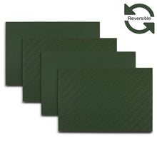 Load image into Gallery viewer, Dainty Home Lausanne Premium Vegan Leather Reversible 2 Pattern 12" x 18" Rectangular Placemat Set Of 4