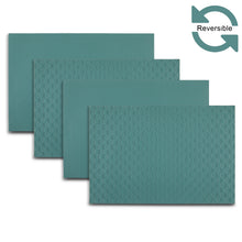 Load image into Gallery viewer, Dainty Home Stratham Premium Vegan Leather Reversible 2 Pattern 12" x 18" Rectangular Placemat Set Of 4
