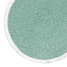 Load image into Gallery viewer, Dainty Home Tijuana 15" Round Woven Placemats with Fringe Detail, Set of 4 – Durable & Reversible