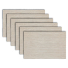 Load image into Gallery viewer, Dainty Home Natural Shimmer Woven Lurex Textilene Crossweave With Embedded Lurex Reversible 13" x 19" Rectangular Placemats
