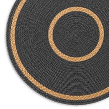 Load image into Gallery viewer, Dainty Home Phoenix 15" Round Natural Jute and Polypropylene Placemats Set of 6 - Durable Table Mats