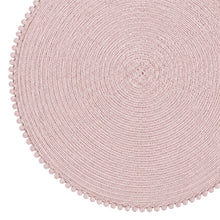 Load image into Gallery viewer, Dainty Home Pom Pom 15" Round Woven Placemats Set of 6 - Durable, Reversible & Non-Slip Table Mats