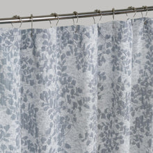 Load image into Gallery viewer, Dainty Home Heather Woven Leaf Jacquard Soft Polyester Textured Fabric Shower Curtain, 72" x 72"