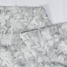 Load image into Gallery viewer, Dainty Home Laureen Floral Jacquard Soft Polyester Shower Curtain with Textured Puffs, 72" x 72"
