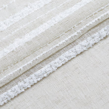 Load image into Gallery viewer, Dainty Home Daniella 3D Solid Linen Look Textured Striped 3D Chenille Designed Fabric Shower Curtain