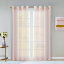 Load image into Gallery viewer, Dainty Home Malibu Solid Airy & Breathable Semi-Sheer Light Filtering Extra Wide Grommet Panel Pair