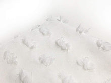 Load image into Gallery viewer, Dainty Home Cut Flower Linen Look Light Filtering Panel Pair With 3D Cotton Like Flower Puffs