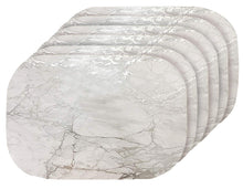 Load image into Gallery viewer, Dainty Home Marble Cork Foil Printed Marble Granite Designed Thick Cork Textured 12" x 18" Oval Placemats
