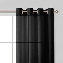 Load image into Gallery viewer, Dainty Home Malibu Solid Airy & Breathable Semi-Sheer Light Filtering Extra Wide Grommet Panel Pair