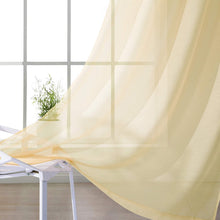 Load image into Gallery viewer, Dainty Home Malibu Solid Airy & Breathable Semi-Sheer Light Filtering Extra Wide Grommet Panel Pair