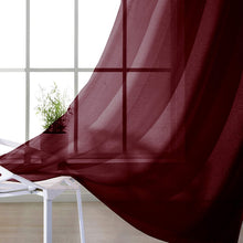 Load image into Gallery viewer, Dainty Home Malibu Solid Airy & Breathable Semi-Sheer Light Filtering Extra Wide Grommet Panel Pair