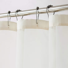 Load image into Gallery viewer, Dainty Home Complete 2 in 1 Waffle Weave Hotel Spa Style Fabric Shower Curtain Snap On/Off Waterproof Detachable Liner Set