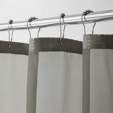 Load image into Gallery viewer, Dainty Home Complete 2 in 1 Waffle Weave Hotel Spa Style Fabric Shower Curtain Snap On/Off Waterproof Detachable Liner Set