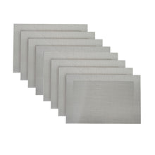 Load image into Gallery viewer, Dainty Home Napa Woven Textilene Crossweave With Solid Geometric Pattern Reversible 12" x 18" Rectangular Placemat