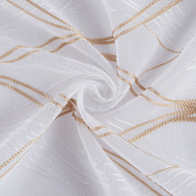 Load image into Gallery viewer, Dainty Home New Wave Boho 3D Wave Embroidered Striped Design Linen Look Light Filtering Grommet Panel Pair