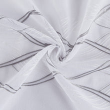 Load image into Gallery viewer, Dainty Home New Wave Boho 3D Wave Embroidered Striped Design Linen Look Light Filtering Grommet Panel Pair