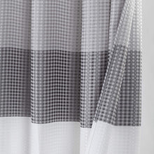 Load image into Gallery viewer, Dainty Home Ombre Waffle 3D Striped Waffle Weave Textured Ombre Stripe Designed Fabric Shower Curtain
