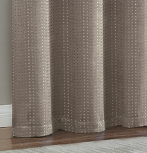 Load image into Gallery viewer, Dainty Home Times Square 3D Woven Basketweave Design Blackout Thermal Insulated Grommet Panel Pair