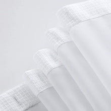 Load image into Gallery viewer, Dainty Home Complete 2 in 1 Waffle Weave Hotel Spa Style Fabric Shower Curtain Snap On/Off Waterproof Detachable Liner Set