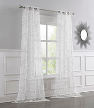 Load image into Gallery viewer, Dainty Home Cecily Linen Textured Metallic Light Filtering Grommet Curtain Panel Pair

