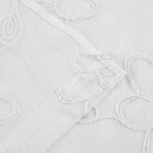 Load image into Gallery viewer, Dainty Home Rita Linen Look Boho Solid Fabric With 3D Floral Chenille Embroidery Light Filtering Grommet Panel Pair
