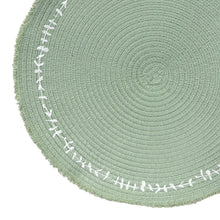 Load image into Gallery viewer, Dainty Home Petals 15" Round Woven Placemats Set of 4 - Durable and Non-Slip Table Mats
