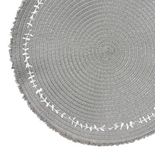 Load image into Gallery viewer, Dainty Home Petals 15" Round Woven Placemats Set of 4 - Durable and Non-Slip Table Mats
