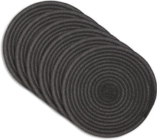 Load image into Gallery viewer, Dainty Home Urban 15" Round Woven Placemats Set of 6 - Durable, Reversible &amp; Non-Slip Table Mats
