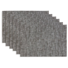 Load image into Gallery viewer, Dainty Home Madison Reversible Woven Vinyl Rectangular Placemats with Metallic Weave, Set of 6
