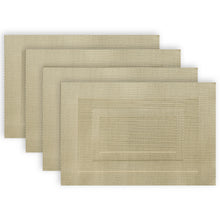Load image into Gallery viewer, Dainty Home Sonata Woven Textilene Crossweave With Solid Geometric Pattern Reversible 12" x 18" Rectangular Placemat
