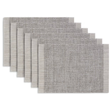 Load image into Gallery viewer, Dainty Home Knotted Boucle Border Reversible Woven Vinyl Rectangular Placemats, Set of 6

