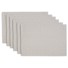 Load image into Gallery viewer, Dainty Home Knotted Boucle Reversible Woven Vinyl Rectangular Placemats, Set of 6
