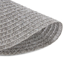 Load image into Gallery viewer, Dainty Home Starlight 15" Round Woven Placemats with Sequin Detail, Set of 6 – Durable &amp; Reversible
