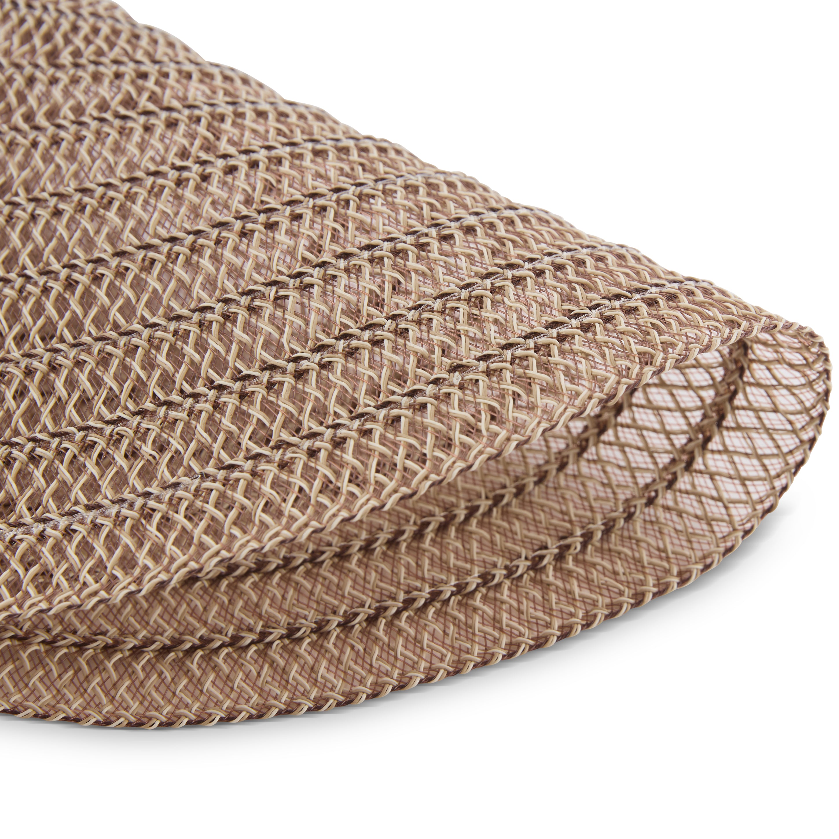 Dainty Home Urban 15" Round Woven Placemats Set of 6 - Durable, Reversible & Non-Slip Table Mats