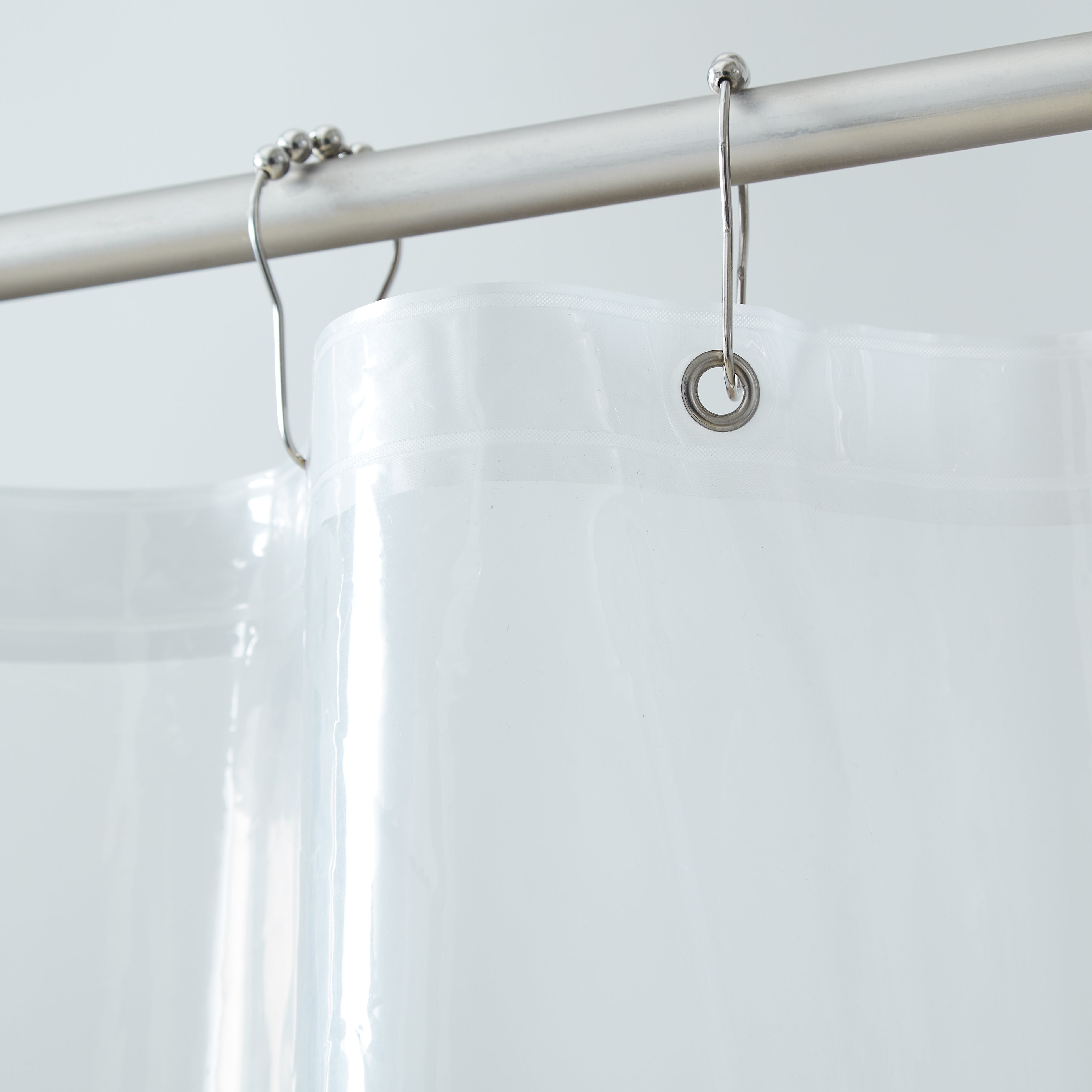 Dainty Home Heavy Weight Shower Curtain Liner With Magnetized Hem
