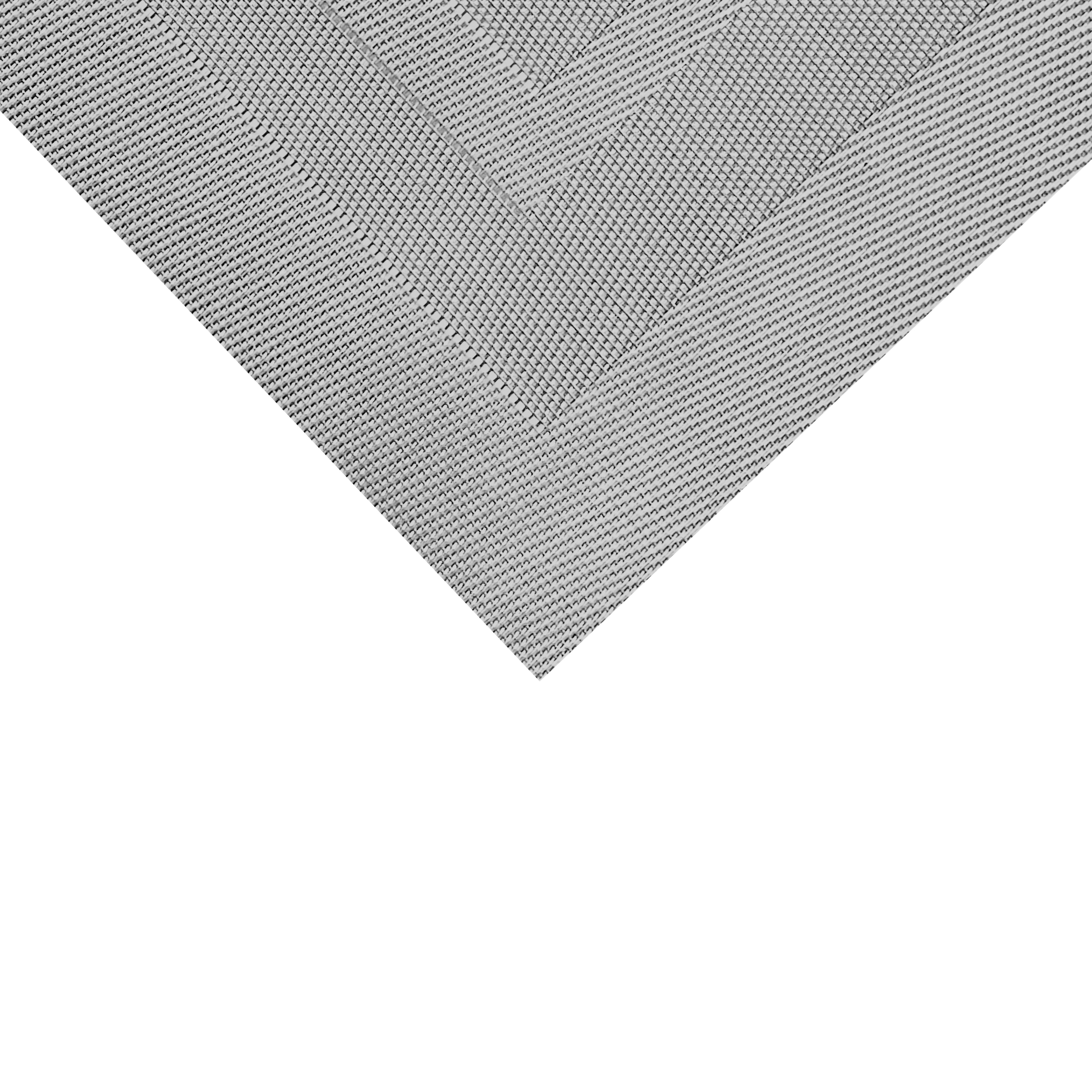 Dainty Home Sonata Woven Textilene Crossweave With Solid Geometric Pattern Reversible 12" x 18" Rectangular Placemat