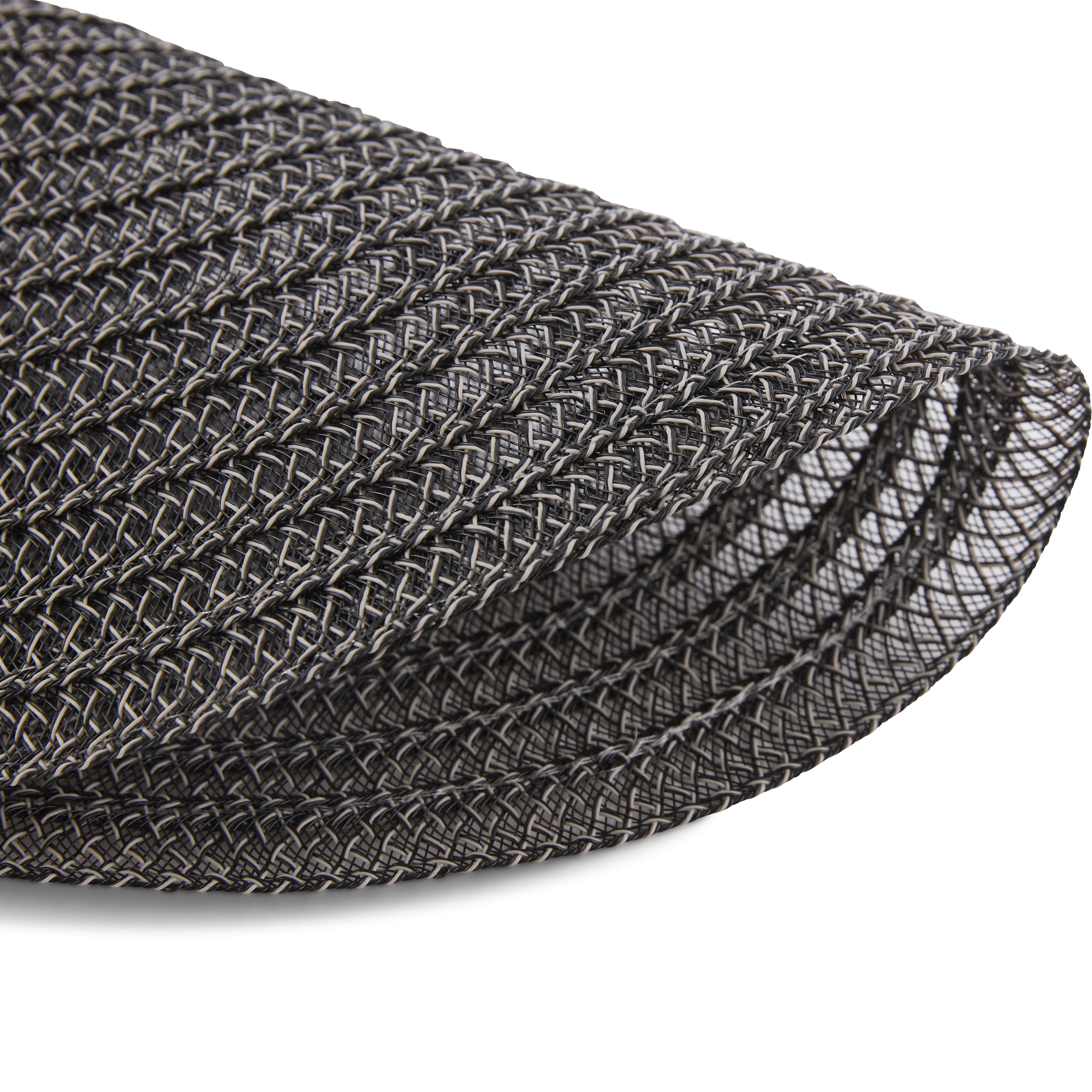 Dainty Home Urban 15" Round Woven Placemats Set of 6 - Durable, Reversible & Non-Slip Table Mats