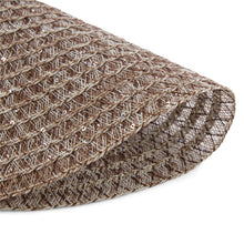 Load image into Gallery viewer, Dainty Home Starlight 15" Round Woven Placemats with Sequin Detail, Set of 6 – Durable &amp; Reversible
