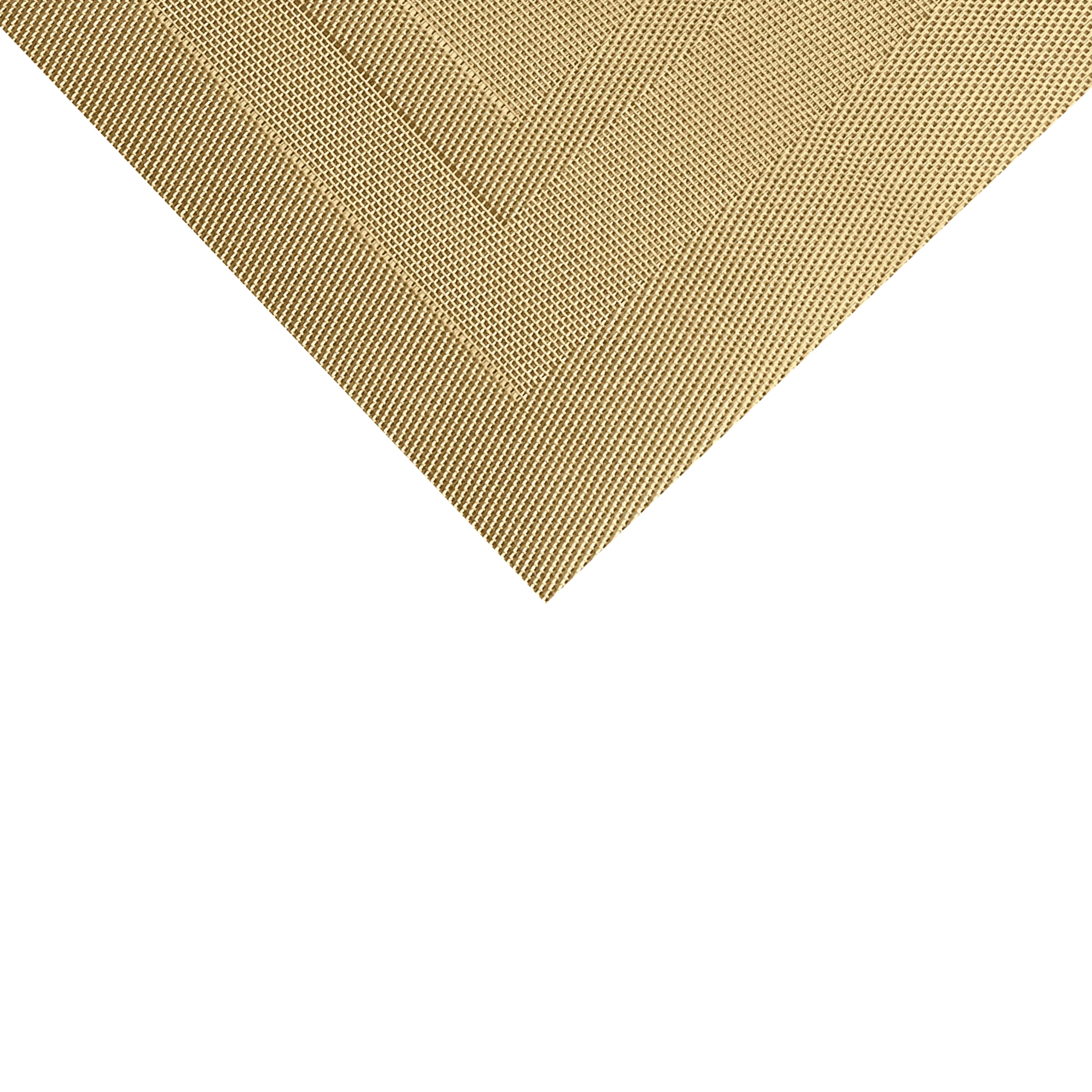 Dainty Home Sonata Woven Textilene Crossweave With Solid Geometric Pattern Reversible 12" x 18" Rectangular Placemat