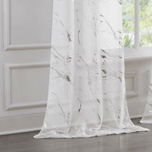 Load image into Gallery viewer, Dainty Home Chloe Linen Textured Metallic Light Filtering Grommet Curtain Panel Pair
