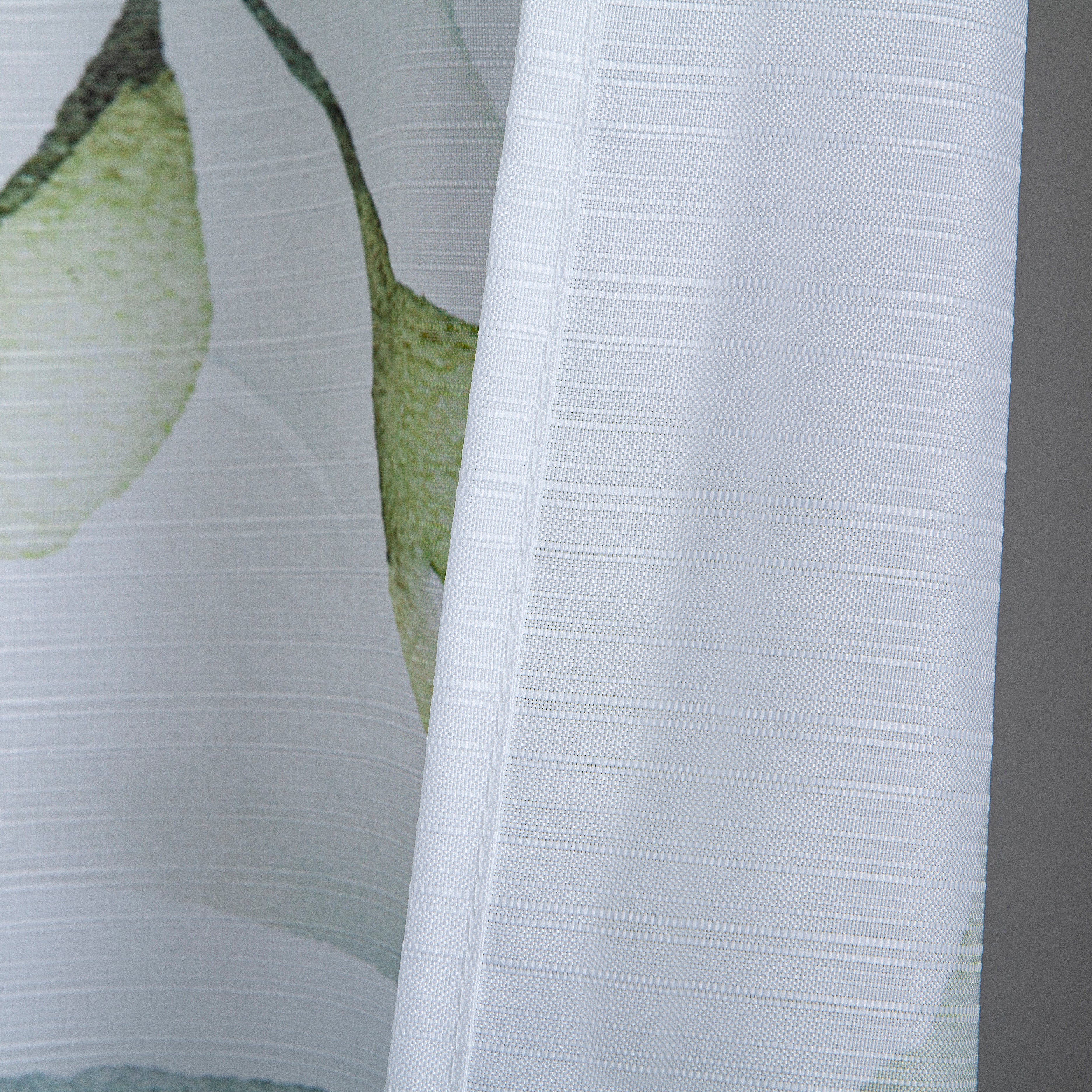 Dainty Home Florals 3D Textured Fabric Shower Curtain with 12 Metal Rollerball Hooks, 70" x 72"
