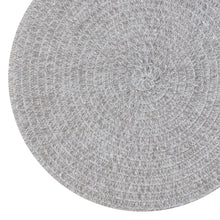 Load image into Gallery viewer, Dainty Home Starlight 15" Round Woven Placemats with Sequin Detail, Set of 6 – Durable &amp; Reversible
