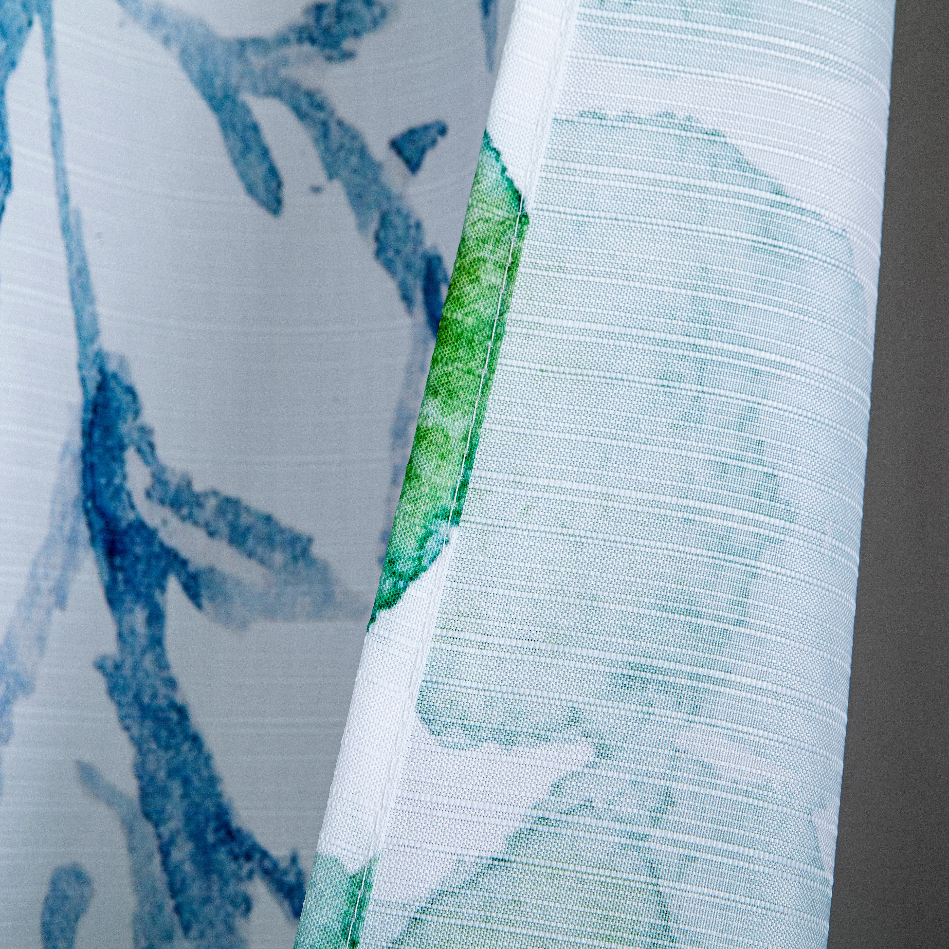 Dainty Home Floral Waterfall Printed Fabric 3D Designed Textured Fabric Shower Curtain 70" x 72"