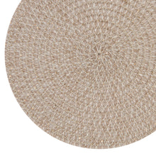 Load image into Gallery viewer, Dainty Home Starlight 15" Round Woven Placemats with Sequin Detail, Set of 6 – Durable &amp; Reversible
