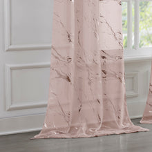 Load image into Gallery viewer, Dainty Home Chloe Linen Textured Metallic Light Filtering Grommet Curtain Panel Pair
